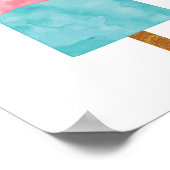 Waterverf poster voor het afdrukken van ijscrème (Hoek)