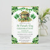 Waterverf Pot of Gold St Patrick's Day Kaart (Staand voorkant)