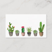 Waterverf Potcactus en vetplanten Bruiloft Plaatskaartje (Voorkant)