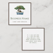 Waterverf Potential Tree Lawn Care Services Garden Vierkante Visitekaartje (Voorkant / Achterkant)