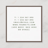 Waterverf Potential Tree Lawn Care Services Garden Vierkante Visitekaartje (Achterkant)