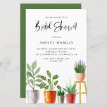 Waterverf Potentiële Planten Bridal Shower Invitat<br><div class="desc">Nodig gasten aan uw gebeurtenis met deze klantgerichte bruidsdoucheuitnodiging uit. Het bevat waterverf illustraties van gepotte huisplanten zoals perziklelly, lavendel en succulenten. Pas dit thema van het plant aan bruid doucheuitnodiging door uw eigen details toe te voegen. Deze boho brudal doucheuitnodiging is perfect voor vrijgezellenfeesten in de lente en de...</div>