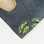 Waterverf Potentiële Planten Rustic Pattern Zwarte Fleece Deken (Hoek)