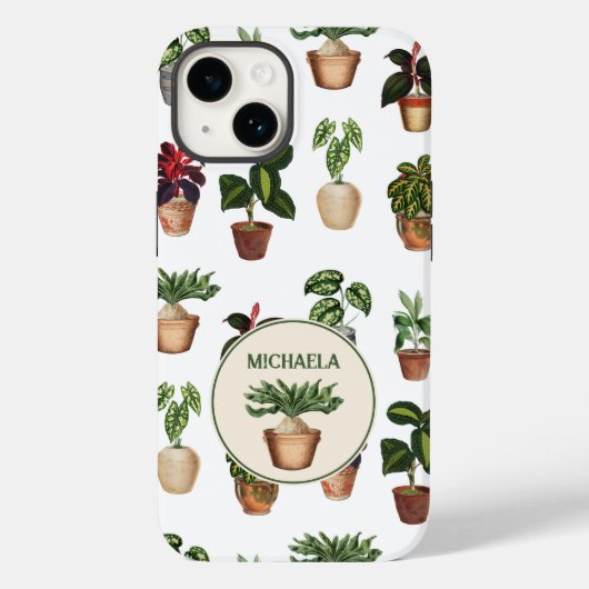 Waterverf Potentiële Planten Terracotta Pots Name Case-Mate iPhone Case (Achterkant)