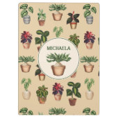 Waterverf Potentiële Planten Terracotta Pots Name Klembord (Achterkant)