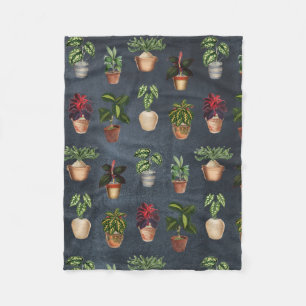 Waterverf Potentiële Planten Terracotta Pots Rusti Fleece Deken