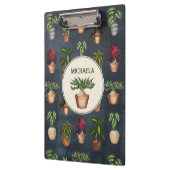 Waterverf Potentiële Planten Terracotta Pots Rusti Klembord (Links)