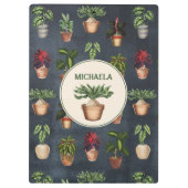 Waterverf Potentiële Planten Terracotta Pots Rusti Klembord (Achterkant)