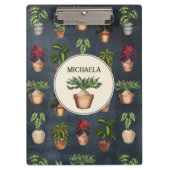 Waterverf Potentiële Planten Terracotta Pots Rusti Klembord (Voorkant)