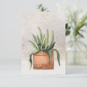 Waterverf Potkamerplant Blank Wenskaart (Staand voorkant)