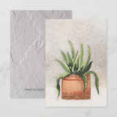Waterverf Potkamerplant Blank Wenskaart (Voorkant / Achterkant)