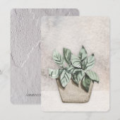 Waterverf Potkamerplant Blank Wenskaart (Voorkant / Achterkant)