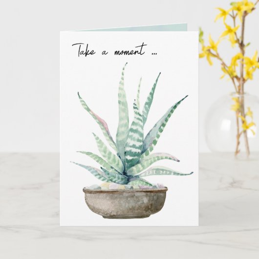 Waterverf Potlood Kaart (Gele Bloem)