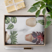 Waterverf Potlood Planten Terracotta Pots Pattern Tissuepapier (Geschenk)