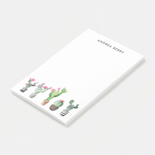 Waterverf Potlood Succulents and Cacti Post-it® Notes (Schuin)