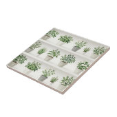 Waterverf Potplanten Plank Patroon Tegeltje (Zijkant)