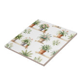 Waterverf Potplanten Plank Patroon Tegeltje (Zijkant)