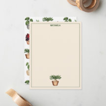 Waterverf Potplanten Terracotta Potten Naam