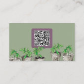 Waterverf Potted Greenery Nursery Visitekaartje (Achterkant)