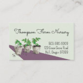 Waterverf Potted Greenery Nursery Visitekaartje (Voorkant)