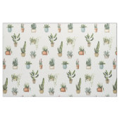 Waterverf Potted Planten Pattern Fabric Stof (Fat Quarter)
