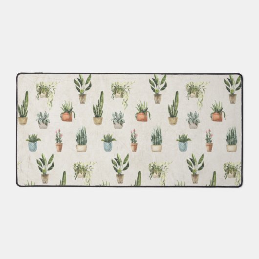 Waterverf potten Planten ontwerp Bureaumat (Voorkant)