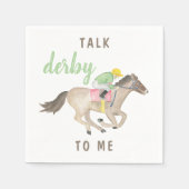 Waterverf praat derby met mij paardenrennen servet (Voorkant)