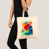 Waterverf prachtige abstracte roos kunst tote bag (Voorkant (product))