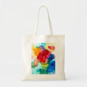Waterverf prachtige abstracte roos kunst tote bag (Voorkant)