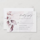 waterverf prachtige herfst bloemrijke RSVP kaart (Voorkant)