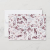 waterverf prachtige herfst bloemrijke RSVP kaart (Achterkant)