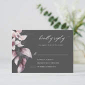 waterverf prachtige herfst floral RSVP-kaart RSVP Kaartje (Staand voorkant)