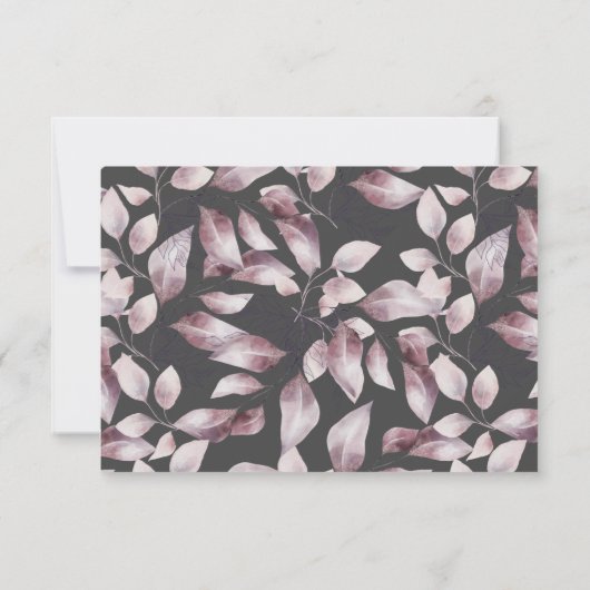 waterverf prachtige herfst floral RSVP-kaart RSVP Kaartje (Achterkant)