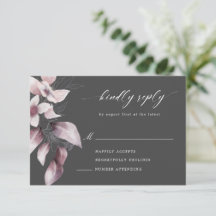 waterverf prachtige herfst floral RSVP-kaart