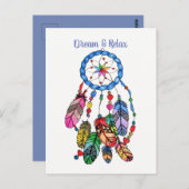 Waterverf prachtige regenboogdroomvanger briefkaart (Voorkant / Achterkant)