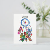 Waterverf prachtige regenboogdroomvanger briefkaart (Staand voorkant)