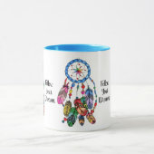 Waterverf prachtige regenboogdroomvanger mok (Midden)