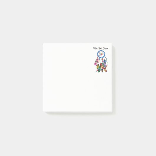 Waterverf prachtige regenboogdroomvanger post-it® notes (Voorkant)