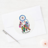 Waterverf prachtige regenboogdroomvanger ronde sticker (Envelop)