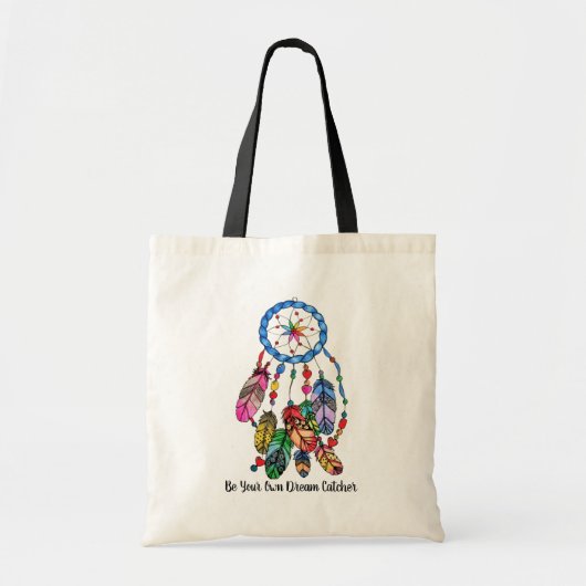 Waterverf prachtige regenboogdroomvanger tote bag (Voorkant)