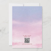 Waterverf prachtige Sunset bruiloft Save the date Kaart (Achterkant)