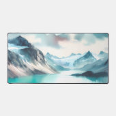 Waterverf Prachtige turquoise gletsjermeren Bureaumat (Voorkant)