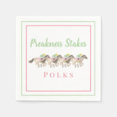 Waterverf Preakness Stakes Party Paardenrennen Servet (Voorkant)