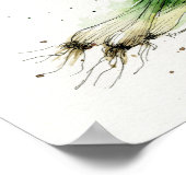 Waterverf, prei keukenkunst poster (Hoek)