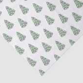 Waterverf Preppy Feestdagen boom Ginger Jar Bauble Tissuepapier (Detail)