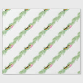 Waterverf Preppy Luipaard Slinger Kerstmis Cadeaupapier (Vlak)