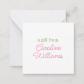 Waterverf Preppy Palm Beach Fox in Flowers Cadeau Notitiekaartje (Achterkant)