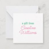 Waterverf Preppy Palm Beach Fox Terrier Hondencade Notitiekaartje (Achterkant)