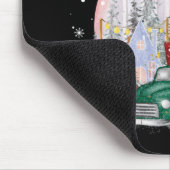 Waterverf pretkerst, auto met cadeaus muismat (Hoek)