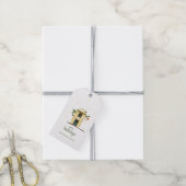 Waterverf Prettig feest Huis Cadeaulabel (Met Touw)